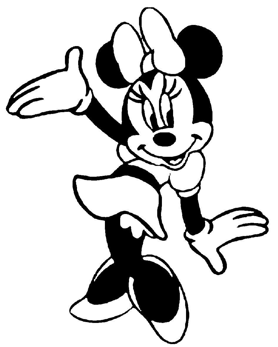 946x1182 Minnie Mouse White Outline Clipart