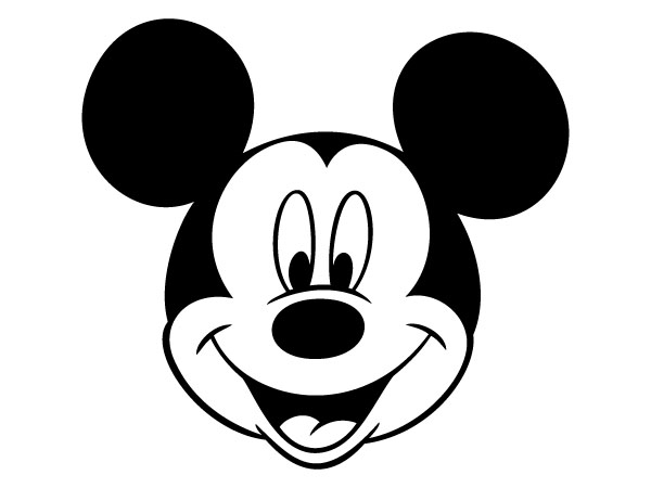 600x450 Mickey Mouse Outline Clipart