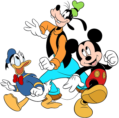 492x487 Mickey, Donald And Goofy Clip Art Disney Clip Art Galore