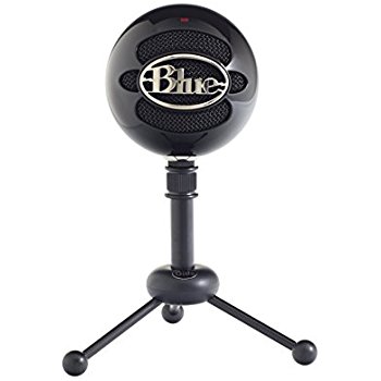 350x350 Blue Snowball Usb Microphone (Gloss Black) Musical