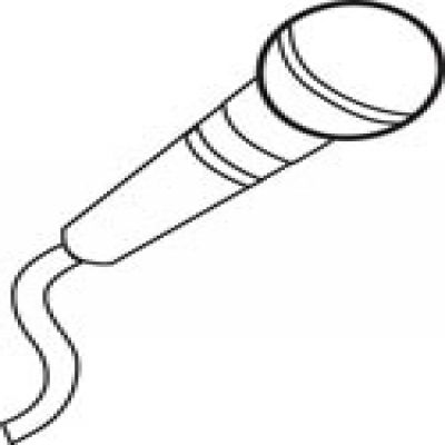 400x400 Microphone Clipart Outline