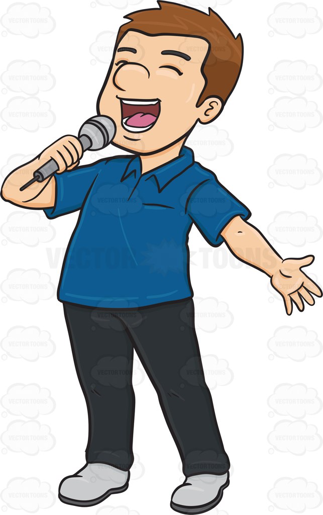 643x1024 Man With Microphone Clip Art
