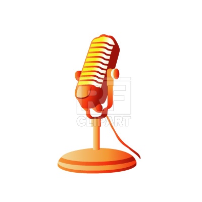 400x400 Retro Microphone Free Vector Clip Art Image