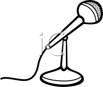 350x295 Cartoon Microphone Clipart