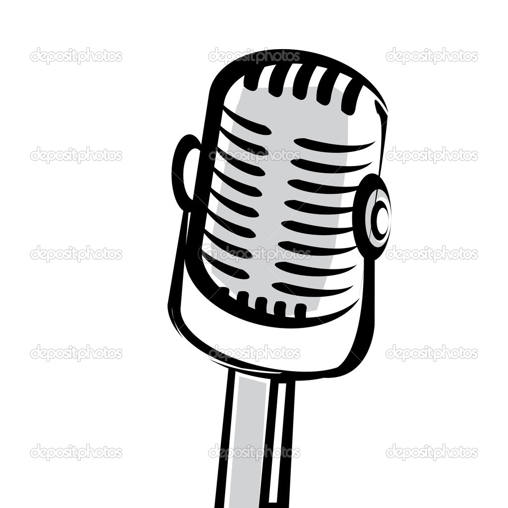 1024x1024 Classic Microphone Silhouette Clipart