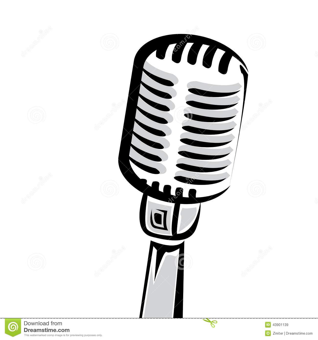 1300x1390 Classic Microphone Silhouette Clipart Collection