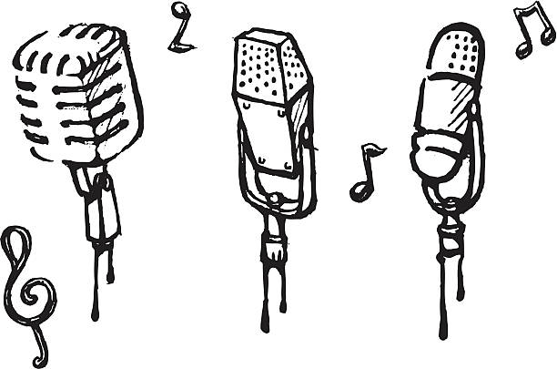 612x405 Drawn Microphone Old Fashioned