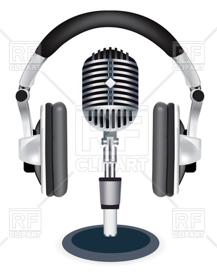 315x400 Headphones With Microphone Royalty Free Vector Clip Art Image