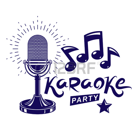 450x450 Karaoke Party Invitation Poster, Live Music Vector Concert