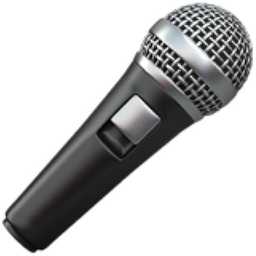 256x256 Microphone Emoji U 1f3a4