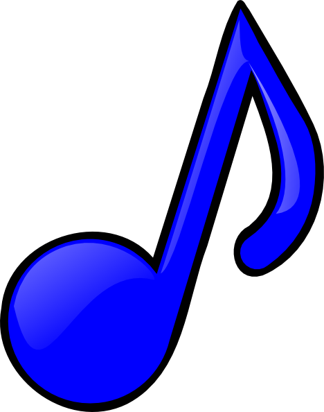 468x594 Blue Music Note Clip Art