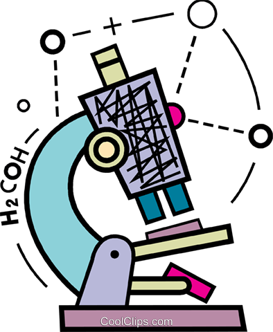 394x480 Colorful Microscope Royalty Free Vector Clip Art Illustration