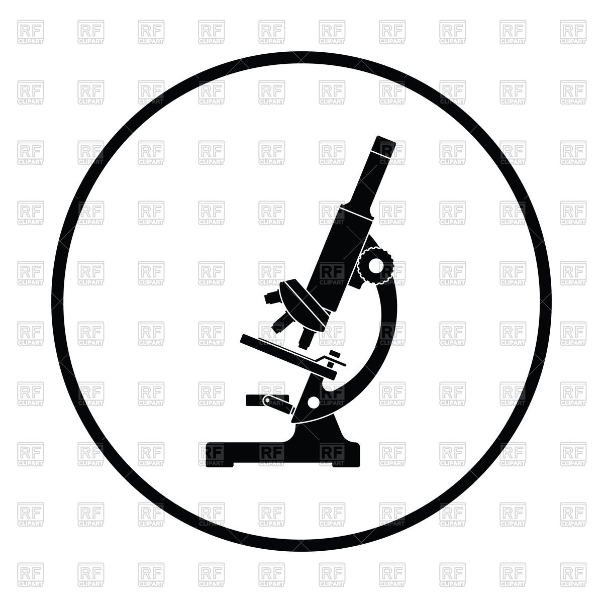 1200x1200 Icon Of Chemistry Microscope Royalty Free Vector Clip Art Image