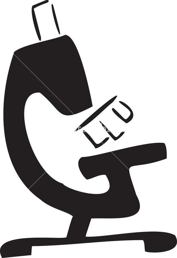 688x1000 Illustration Of A Microscope. Royalty Free Stock Image