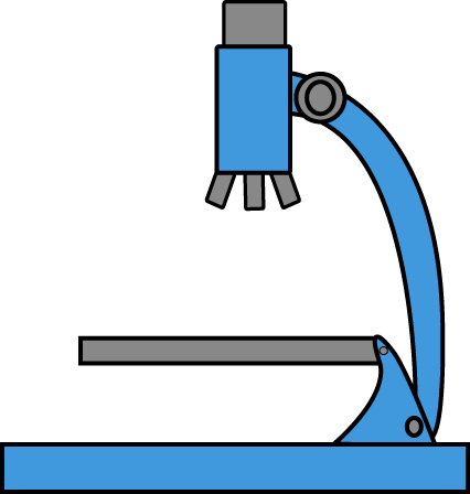 426x448 Blue Microscope Clip Art
