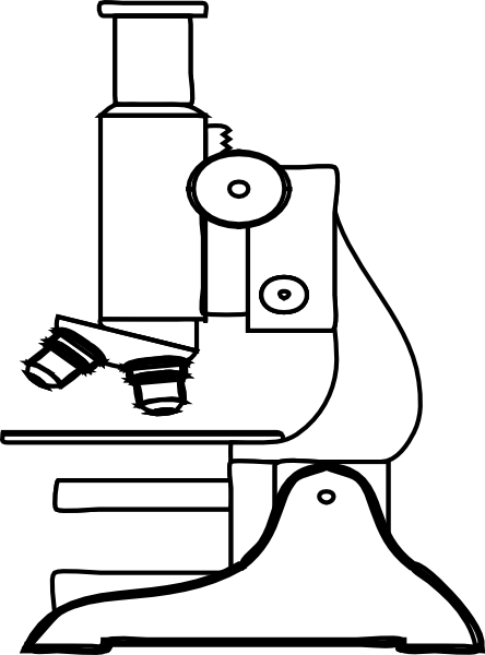444x600 Microscope Outline Clip Art