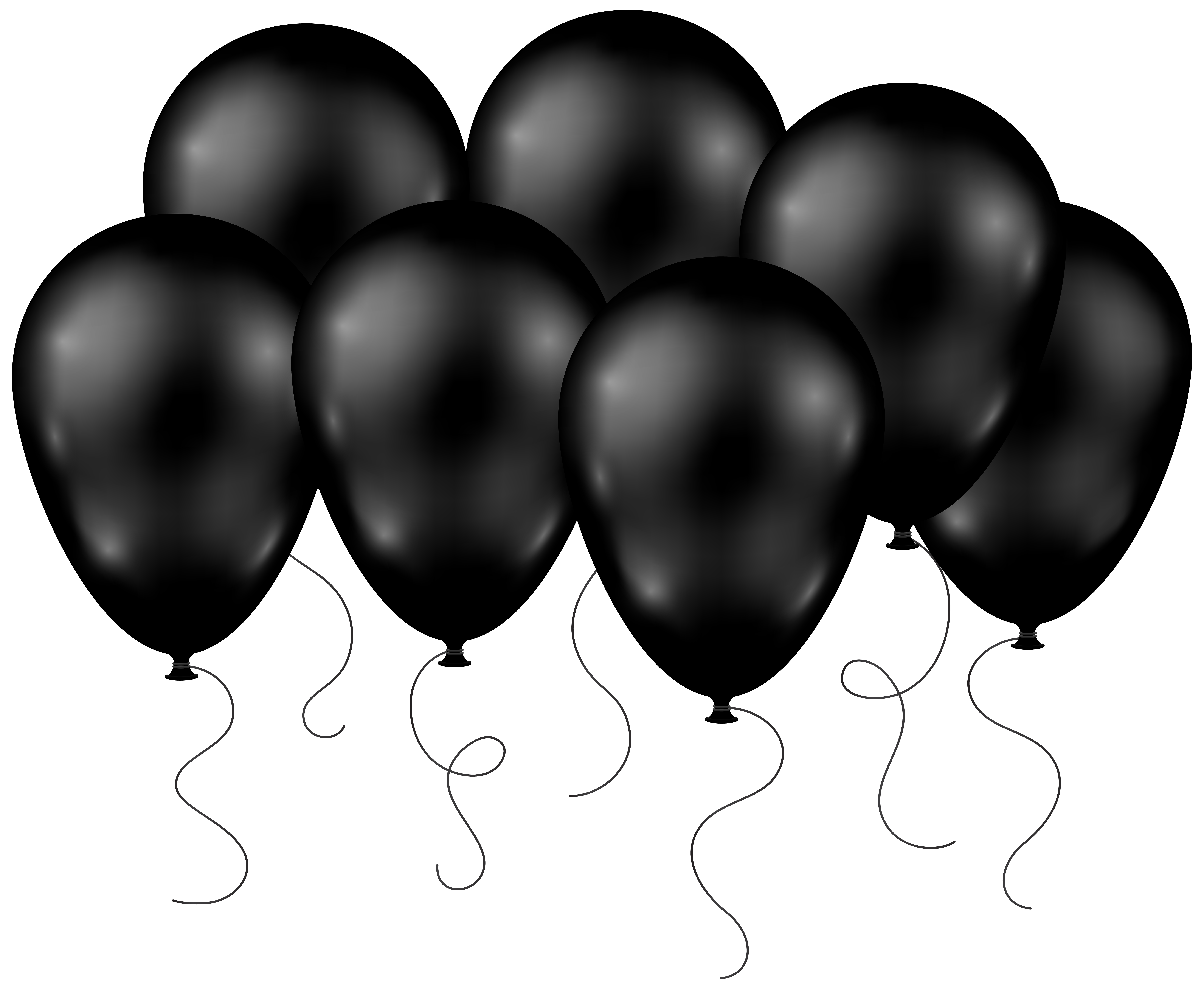 8000x6571 Black Balloons Transparent Png Clip Art Imageu200b Gallery