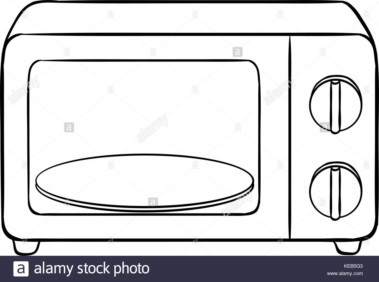 1300x968 Close Up Microwave Oven With Tray Stock Vector Art Amp Illustration