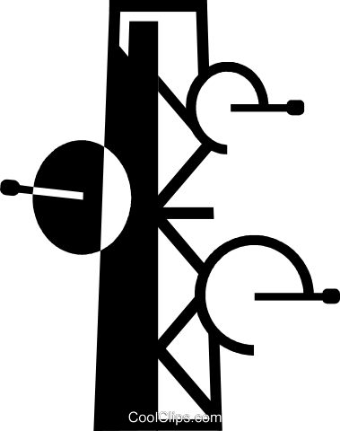 379x480 Microwave Tower Royalty Free Vector Clip Art Illustration