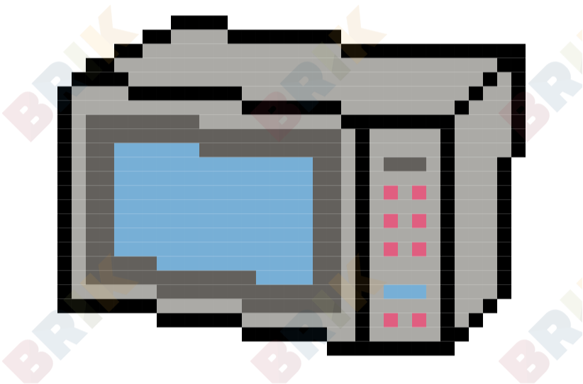 822x542 Microwave Oven Day Pixel Art Brik