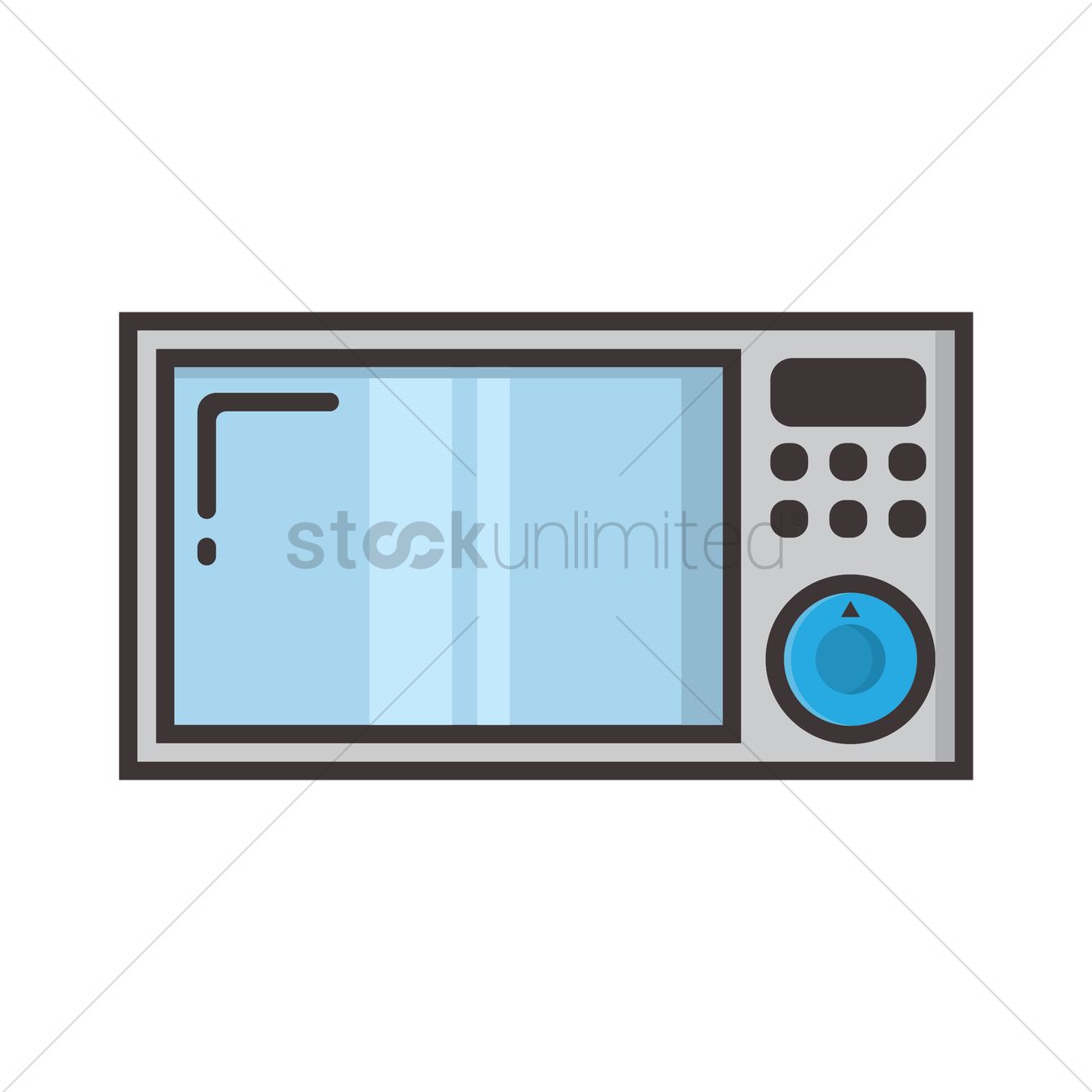 1300x1300 Microwave Oven Vector Image