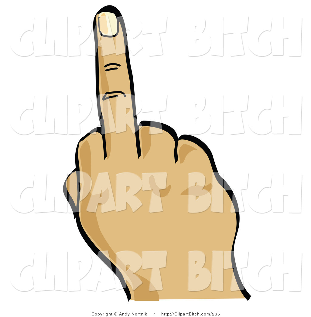 1024x1044 Clip Vector Art Of A Hand Holding Up The Middle Finger On White By