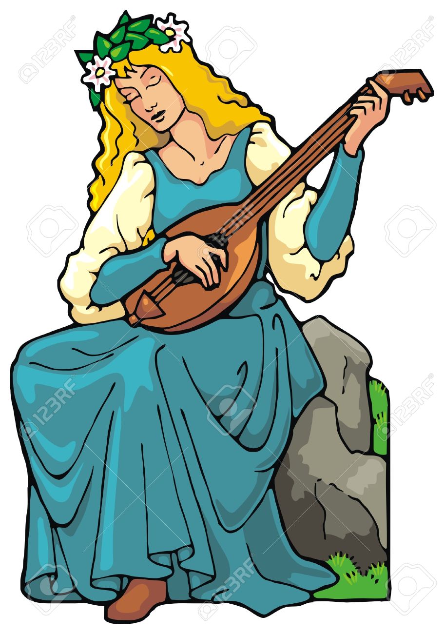 911x1300 Musician Clipart Medieval