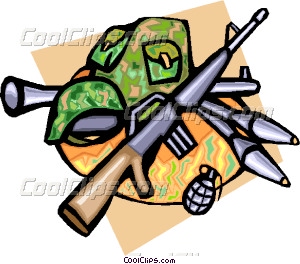 300x264 Army Weapons Vector Clip Art