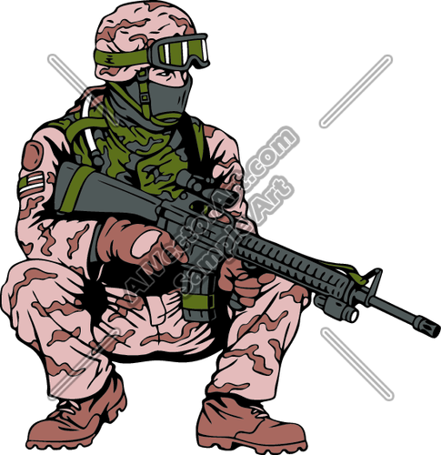 485x500 Funny Military Clipart