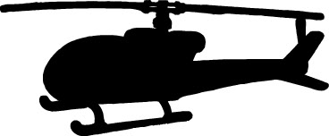 368x152 Helicoptersilhouette Clipart