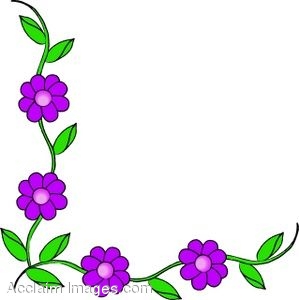 299x300 Clip Art Of A Corner Border Of Flowers