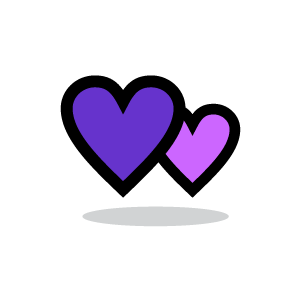 300x300 Pink Purple Heart Clipart