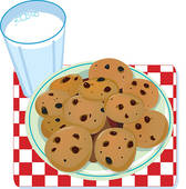 168x170 Stock Illustrations Of Milk And Cookies K1135060