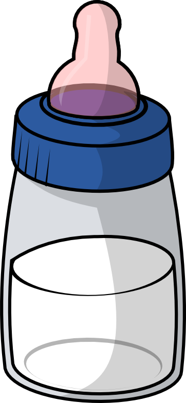 363x784 Cute Baby Bottle Clipart