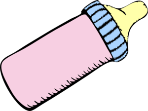 300x225 Baby Pink And Blue Bottle Clip Art
