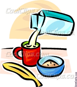 266x300 Milk Carton, Coffee Cup, Cold Cereal Vector Clip Art