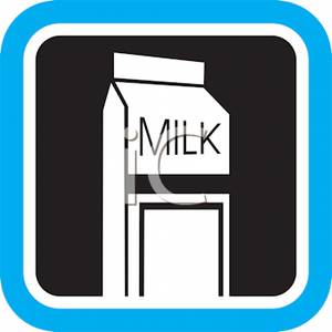 300x300 Art Image Black And White Carton Of Milk With A Blue Boarder