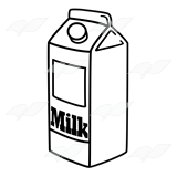 160x160 Milk Cartont Clipart Black And White Collection