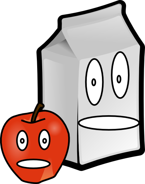 468x594 Apple And Milk Clip Art