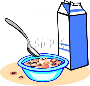 350x332 Cereal And Milk Clip Art