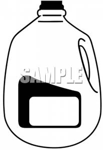 205x300 Free Clipart Image Black And White Milk Jug