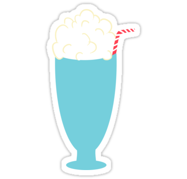 375x360 Cute Minimalist Milkshake Design Stickers By Onlyjustginger
