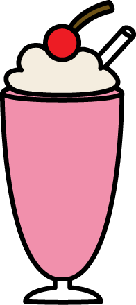 196x440 Strawberry Milkshake Clip Art