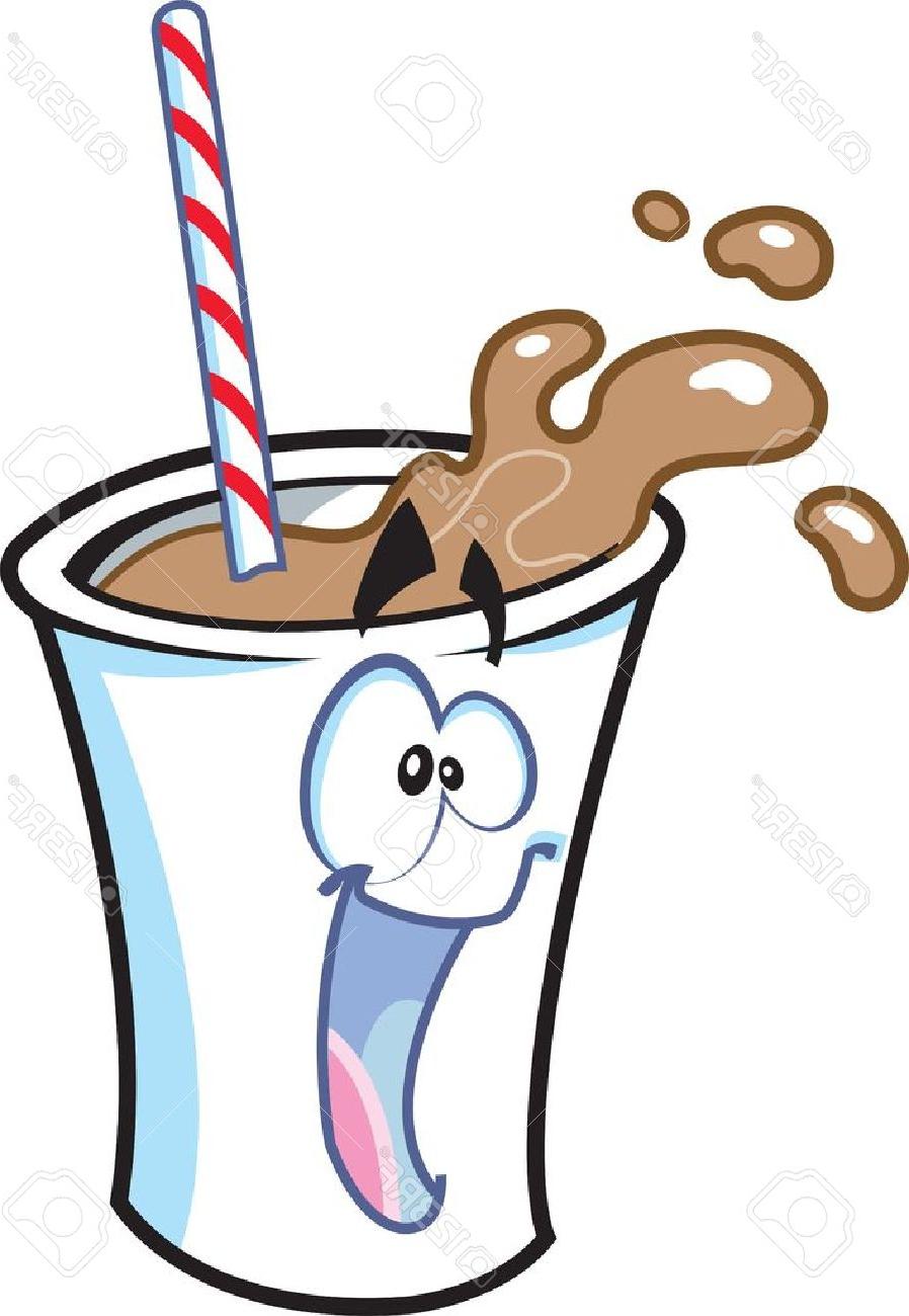 898x1300 Unique Happy Milkshake Cartoon Character Stock Vector Food