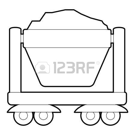 450x450 Mine Cart Icon, Outline Style Royalty Free Cliparts, Vectors,