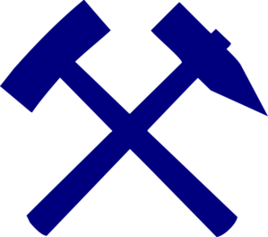 299x264 Mining In Blue Clip Art