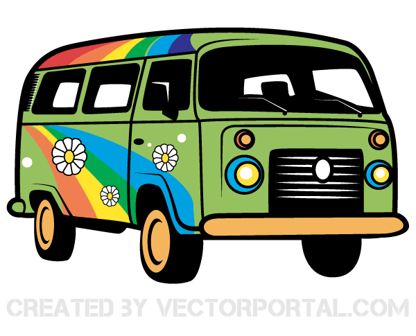 600x485 Camper Clipart Hippie Van