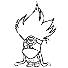 one eyed minion coloring pages