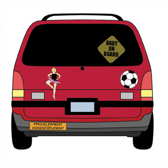 338x338 Soccer Mom Minivan Clipart