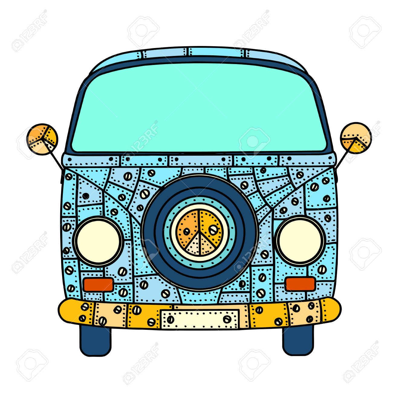 1300x1300 Hippie Clipart Vintage Bus